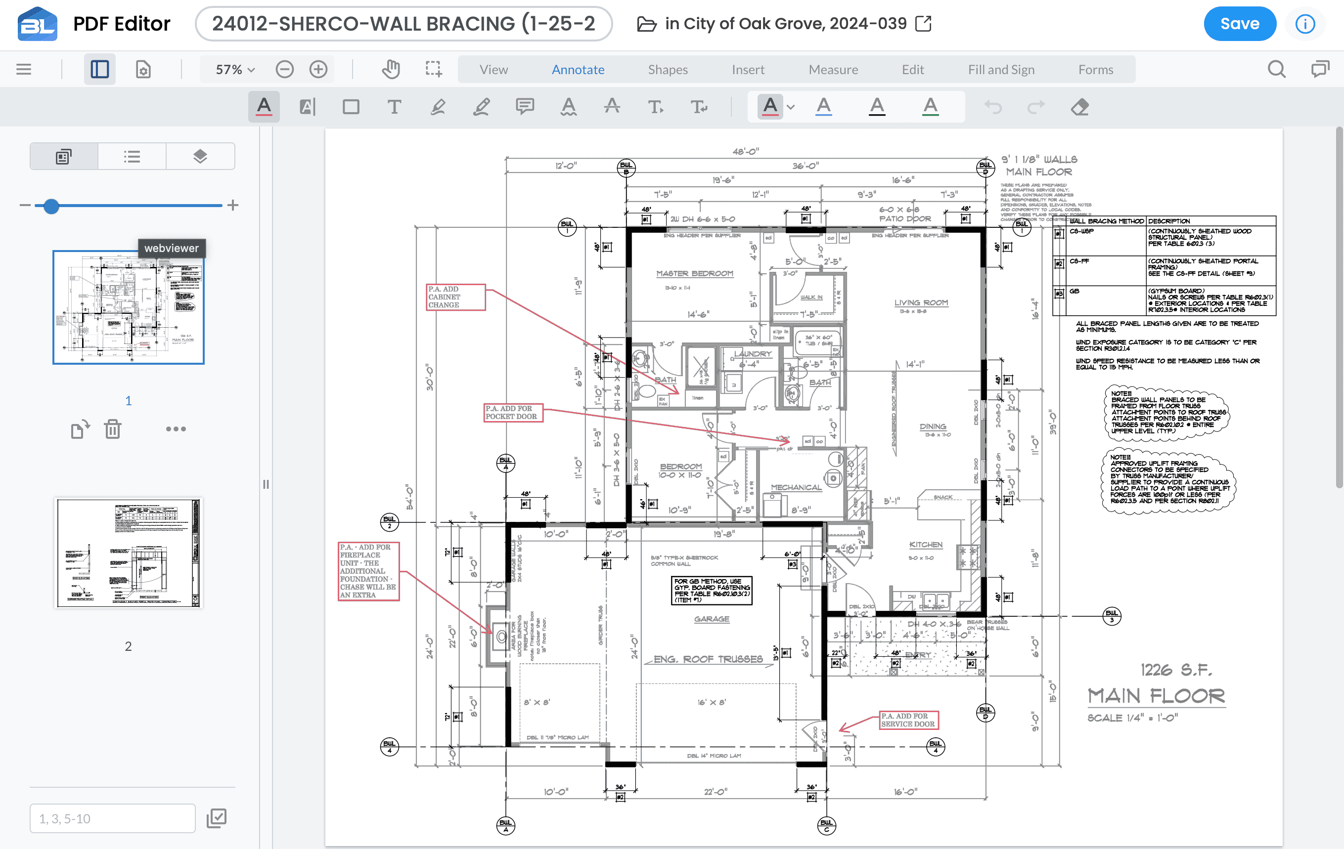 Screenshot of Baseline Permits